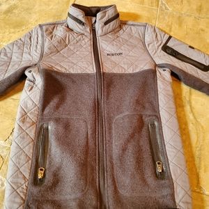 Boys Burton Pierce Fleece, Black Heather, Sz Medium